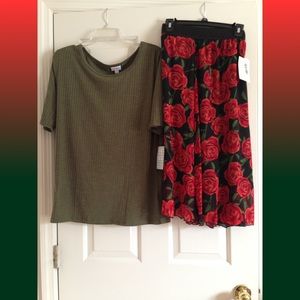 NWT Lularoe 2xl Gigi and 2xl ROSES Lola